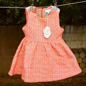 C de C Frada Sleeveless Orange and Grey Dress 3